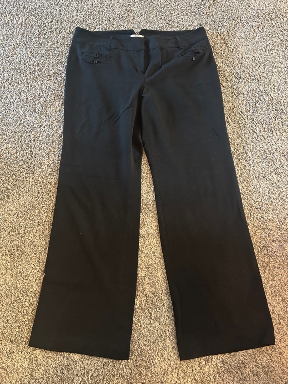 LOFT Black Wide-Leg Jeans with Tailored Front